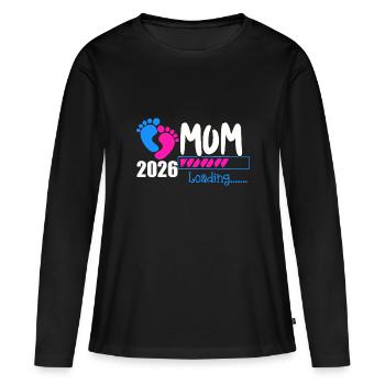 Mum 2026 Loading Footprint - Women's Premium Organic Long Sleeve Shirt - black - Front - Julia (174cm)