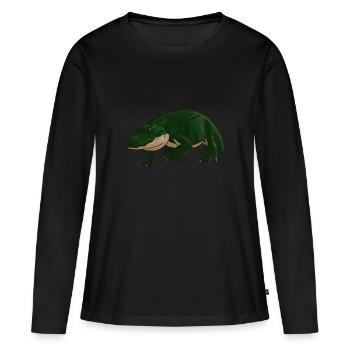 Alligator - T-shirt manches longues Premium bio Femme - noir - Devant - Julia (174cm)