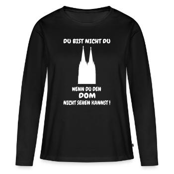 TU N’ES PAS TOI - La cathédrale de Cologne - T-shirt manches longues Premium bio Femme - noir - Devant - Julia (174cm)
