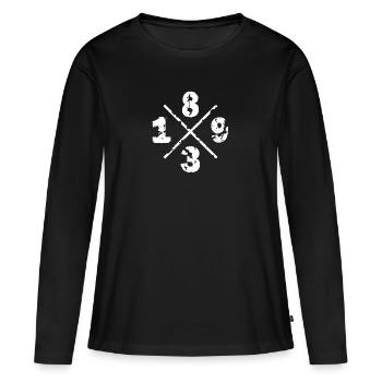 Stuttgart - Frauen Premium Bio Langarmshirt - Schwarz - Vorne - Julia (174cm)