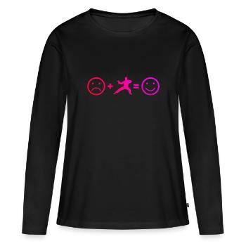 Wushu Martial Arts Hommes Kung Fu Kungfu - T-shirt manches longues Premium bio Femme - noir - Devant - Julia (174cm)