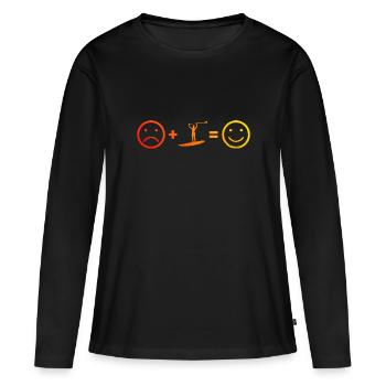 Stand up Paddle Paddle Stand up pour hommes - T-shirt manches longues Premium bio Femme - noir - Devant - Julia (174cm)