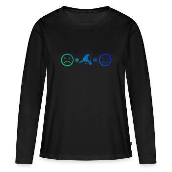 Stuntscooter Scooter Stunt Roller Scooter Stunt - T-shirt manches longues Premium bio Femme - noir - Devant - Julia (174cm)