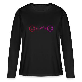 Trombone Tromboniste Hommes Trombone Trombone Jazz Trombone - T-shirt manches longues Premium bio Femme - noir - Devant - Julia (174cm)