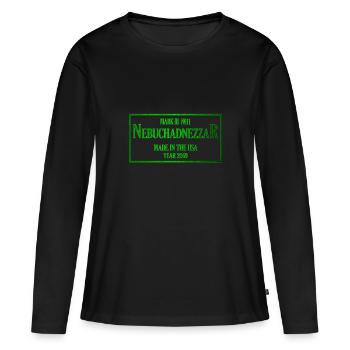Nebuchadnezzar Schiff Matrix Geschenkidee - Frauen Premium Bio Langarmshirt - Schwarz - Vorne - Julia (174cm)