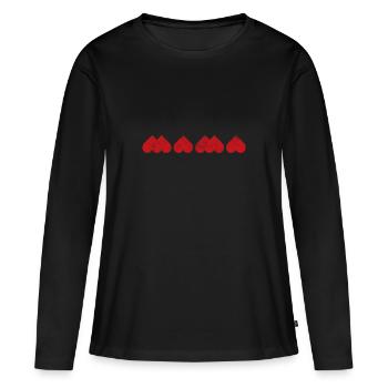 MAMA from / from the heart - A gift with a heart - Women's Premium Organic Long Sleeve Shirt - black - Front - Julia (174cm)