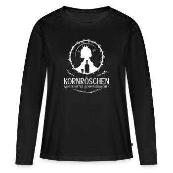 Kornröschen Polterabend Frauen - Frauen Premium Bio Langarmshirt - Schwarz - Vorne - Julia (174cm)
