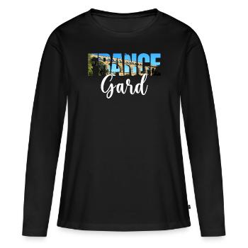 Souvenir Voyage Gard France - Women's Premium Organic Long Sleeve Shirt - black - Front - Julia (174cm)