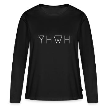 Jésus-Christ, Bible, Verse biblique, Chrétien, foi - T-shirt manches longues Premium bio Femme - noir - Devant - Julia (174cm)