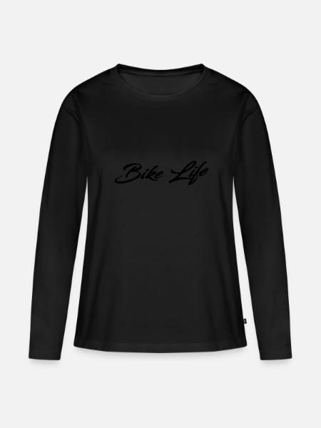 Bike Life Bmx - Vrouwen Premium Bio shirt met lange mouwen - zwart