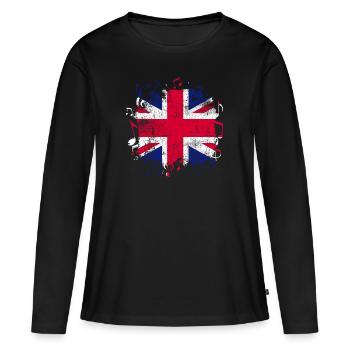 Großbritannien Musik - Frauen Premium Bio Langarmshirt - Schwarz - Vorne - Julia (174cm)