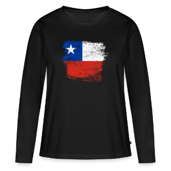 Chili - T-shirt manches longues Premium bio Femme - noir - Devant - Julia (174cm)