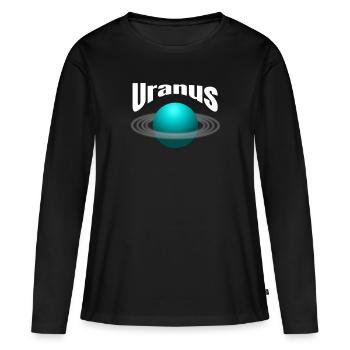 Uranus - T-shirt manches longues Premium bio Femme - noir - Devant - Julia (174cm)