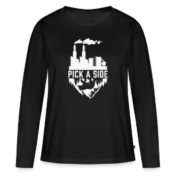 Climate Change Global Warming Pollution Earth Day - Frauen Premium Bio Langarmshirt - Schwarz - Vorne - Julia (174cm)