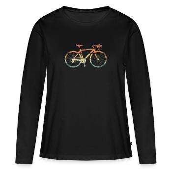 coureur - T-shirt manches longues Premium bio Femme - noir - Devant - Julia (174cm)
