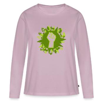 Eco Friendly Protest - Frauen Premium Bio Langarmshirt - Altrosa - Vorne - Julia (174cm)
