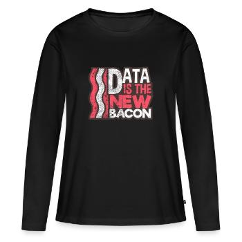 Computer scientist coding - Women's Premium Organic Long Sleeve Shirt - black - Front - Julia (174cm)