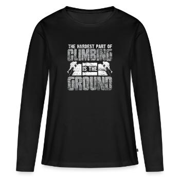 Klettern Kletterer - Frauen Premium Bio Langarmshirt - Schwarz - Vorne - Julia (174cm)