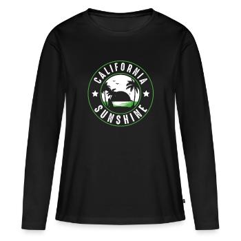 California Sunshine Sommer Kalifornien - Frauen Premium Bio Langarmshirt - Schwarz - Vorne - Julia (174cm)