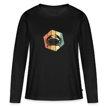 Crabe crabe crabe cru - T-shirt manches longues Premium bio Femme - noir - Devant - Julia (174cm)