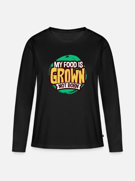 Vegan vegan - Women's Premium Organic Long Sleeve Shirt - black