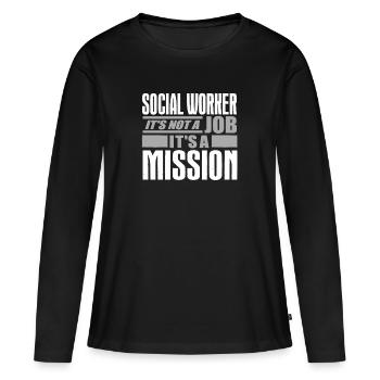 Social worker social work - Women's Premium Organic Long Sleeve Shirt - black - Front - Julia (174cm)