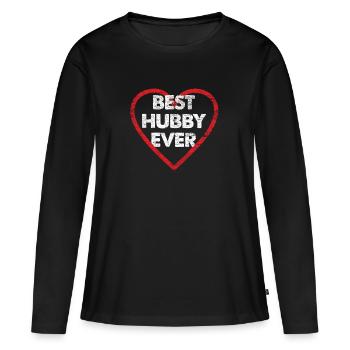 Bester Ehemann - Frauen Premium Bio Langarmshirt - Schwarz - Vorne - Julia (174cm)