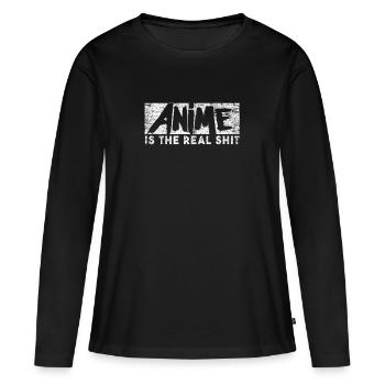 Anime - T-shirt manches longues Premium bio Femme - noir - Devant - Julia (174cm)