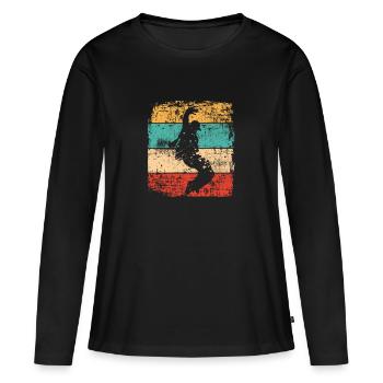 Breakdancer breakdance - T-shirt manches longues Premium bio Femme - noir - Devant - Julia (174cm)