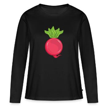 Radical vegetables - Women's Premium Organic Long Sleeve Shirt - black - Front - Julia (174cm)