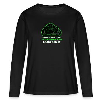 Cloud administrator system administrator gift - Women's Premium Organic Long Sleeve Shirt - black - Front - Julia (174cm)