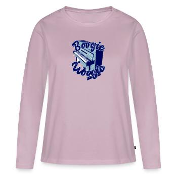 Boogie Woogie Piano Design - Women's Premium Organic Long Sleeve Shirt - dusky pink - Front - Julia (174cm)