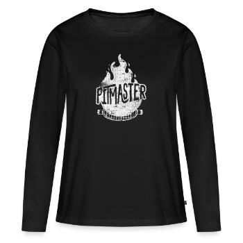 Gril à griller - T-shirt manches longues Premium bio Femme - noir - Devant - Julia (174cm)