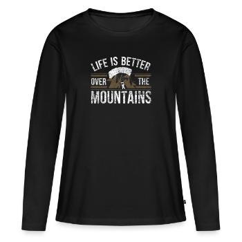 Paragliding Gleitschirm - Frauen Premium Bio Langarmshirt - Schwarz - Vorne - Julia (174cm)