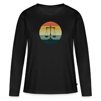 Avocat avocat avocat avocat avocat cadeau - T-shirt manches longues Premium bio Femme - noir - Devant - Julia (174cm)