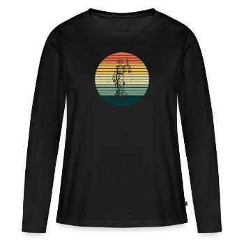 Avocat avocat avocat avocat avocat cadeau - T-shirt manches longues Premium bio Femme - noir - Devant - Julia (174cm)