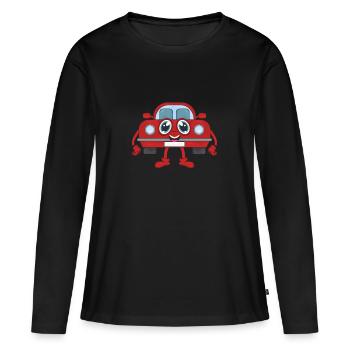 Auto - Frauen Premium Bio Langarmshirt - Schwarz - Vorne - Julia (174cm)