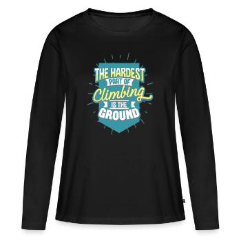 Klettern Kletterer - Frauen Premium Bio Langarmshirt - Schwarz - Vorne - Julia (174cm)
