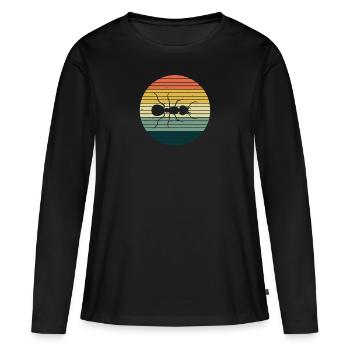 Fourmis colonie de fourmis fourreau de fourmis - T-shirt manches longues Premium bio Femme - noir - Devant - Julia (174cm)