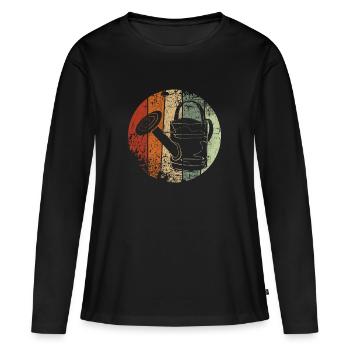 Arrosage vintage jardin jardin jardin jardin - T-shirt manches longues Premium bio Femme - noir - Devant - Julia (174cm)