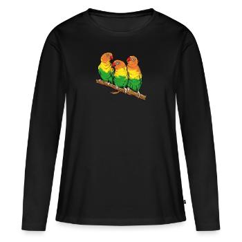 Agapronid house bird pet for bird keeper - Women's Premium Organic Long Sleeve Shirt - black - Front - Julia (174cm)