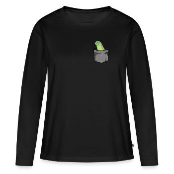 Sparrow parrot house bird pet bird keeper - Women's Premium Organic Long Sleeve Shirt - black - Front - Julia (174cm)