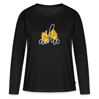 Pasta cuisine cuisine - T-shirt manches longues Premium bio Femme - noir - Devant - Julia (174cm)