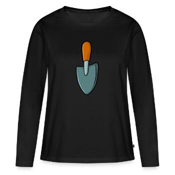 Jardin jardin - T-shirt manches longues Premium bio Femme - noir - Devant - Julia (174cm)