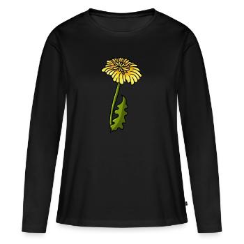 Löwenzahn - Frauen Premium Bio Langarmshirt - Schwarz - Vorne - Julia (174cm)
