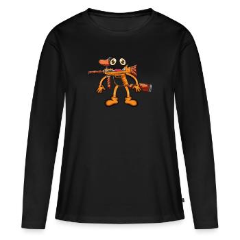 Paintball Rifle - Women's Premium Organic Long Sleeve Shirt - black - Front - Julia (174cm)