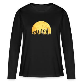Evolution Photographer photographier - T-shirt manches longues Premium bio Femme - noir - Devant - Julia (174cm)