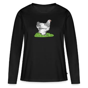 Brahma ChickenS I Chicken Poultry Motif pour - T-shirt manches longues Premium bio Femme - noir - Devant - Julia (174cm)