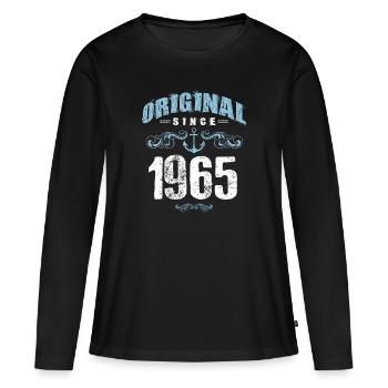 1965 original since - Frauen Premium Bio Langarmshirt - Schwarz - Vorne - Julia (174cm)