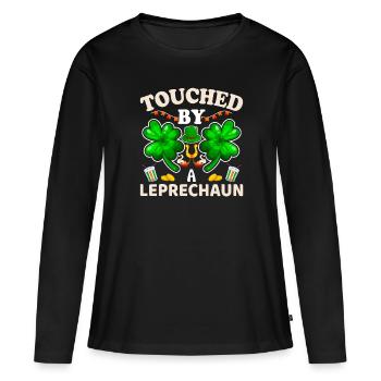 St Paddys St Patricksday St Patrick Day - T-shirt manches longues Premium bio Femme - noir - Devant - Julia (174cm)